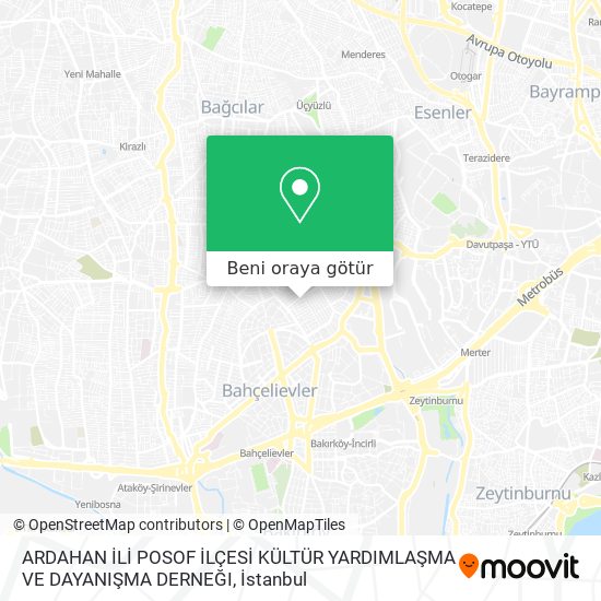 ARDAHAN İLİ POSOF İLÇESİ KÜLTÜR YARDIMLAŞMA VE DAYANIŞMA DERNEĞI harita