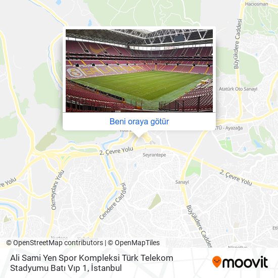 Ali Sami Yen Spor Kompleksi Türk Telekom Stadyumu Batı Vıp 1 harita