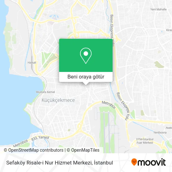 Sefaköy Risale-i Nur Hizmet Merkezi harita
