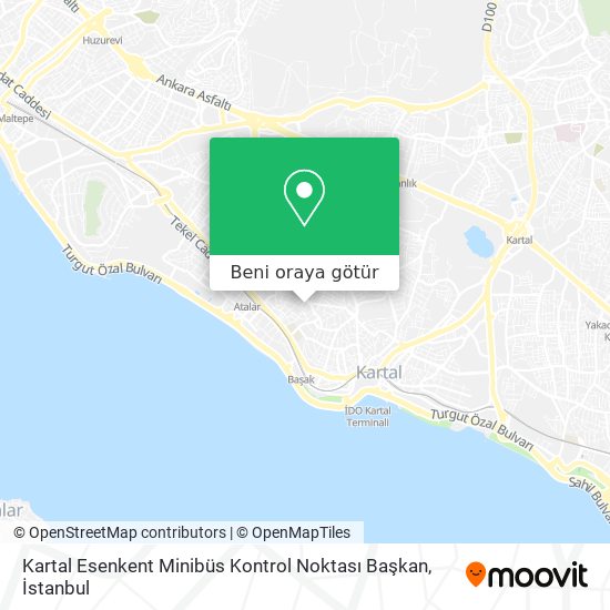 Kartal Esenkent Minibüs Kontrol Noktası Başkan harita