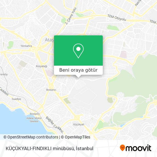 KÜÇÜKYALI-FINDIKLI minübüsü harita
