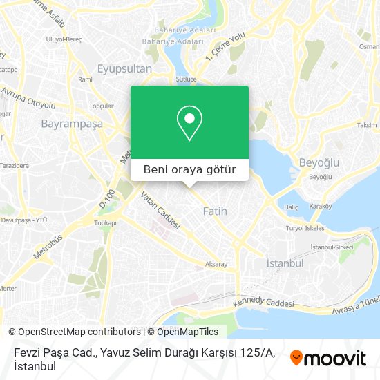 Fevzi Paşa Cad., Yavuz Selim Durağı Karşısı 125 / A harita