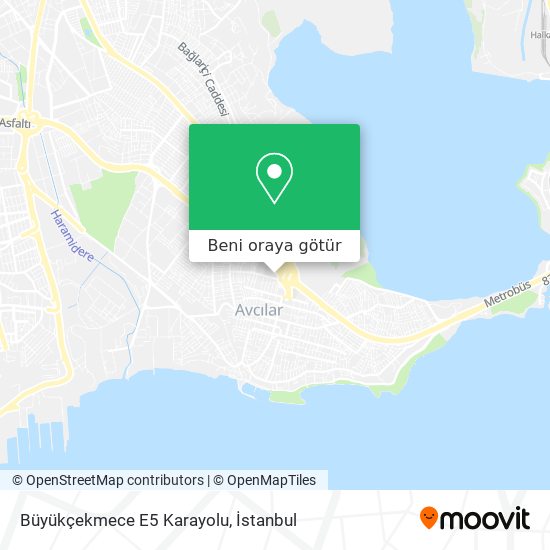 Büyükçekmece E5 Karayolu harita