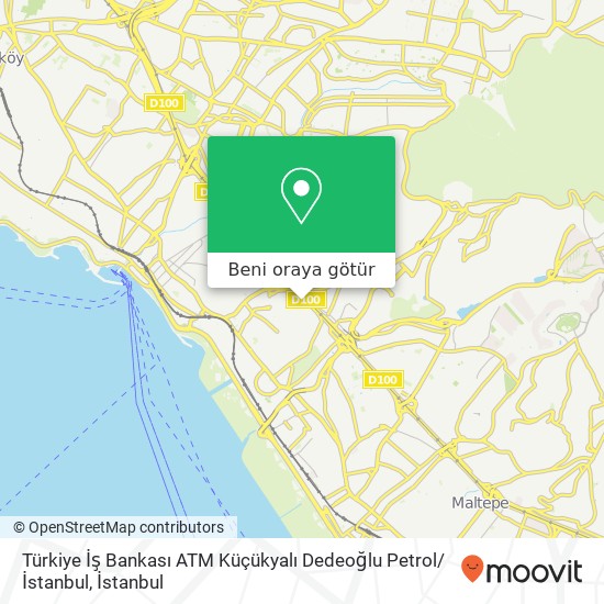 Türkiye İş Bankası ATM Küçükyalı Dedeoğlu Petrol / İstanbul harita