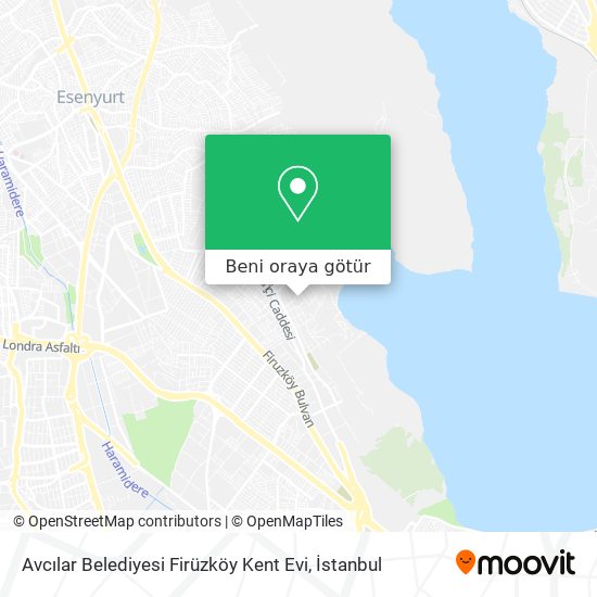 Avcılar Belediyesi Firüzköy Kent Evi harita