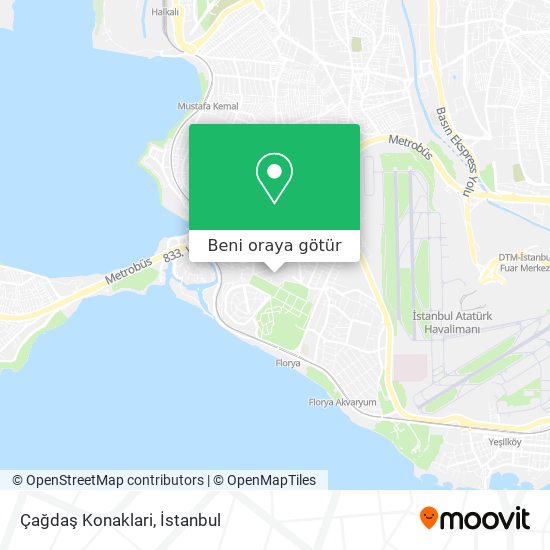Çağdaş Konaklari harita