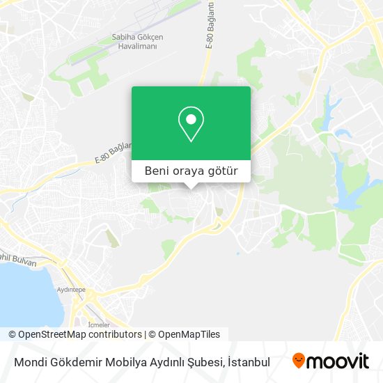 Mondi Gökdemir Mobilya Aydınlı Şubesi harita