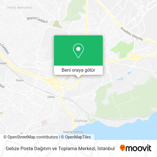 Gebze Posta Dağıtım ve Toplama Merkezi harita