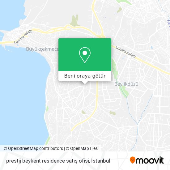 prestij beykent residence satış ofisi harita