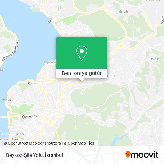 Beykoz-Şile Yolu harita