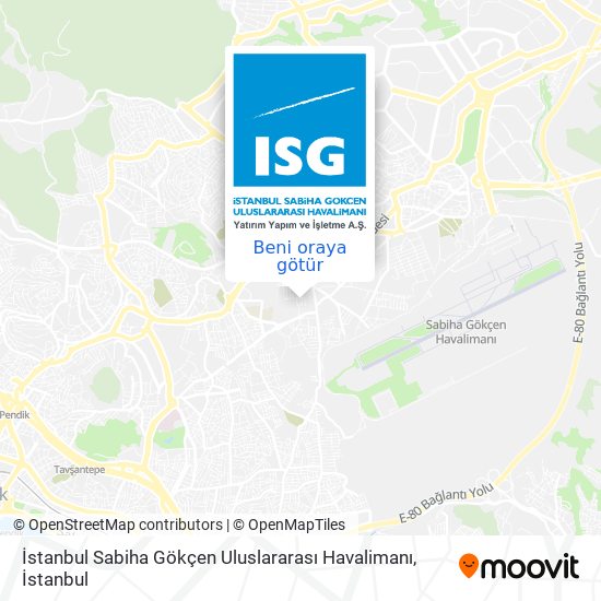 İstanbul Sabiha Gökçen Uluslararası Havalimanı harita