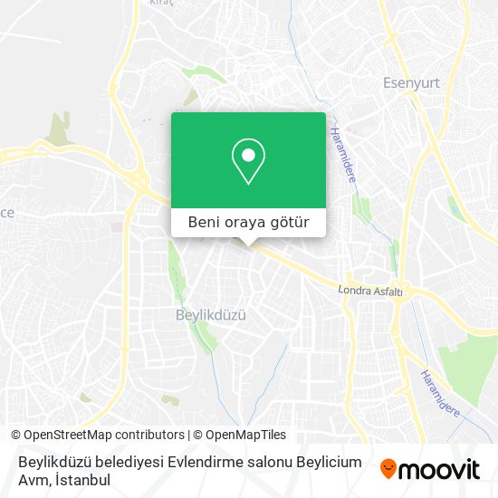 Beylikdüzü belediyesi Evlendirme salonu Beylicium Avm harita