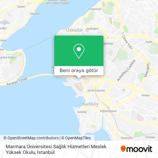 Marmara Üniversitesi Sağlık Hizmetleri Meslek Yüksek Okulu harita