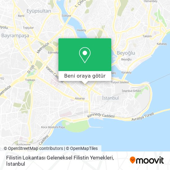 Filistin Lokantası Geleneksel Filistin Yemekleri harita