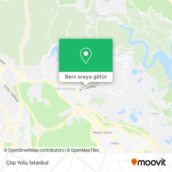 Çöp Yolu harita