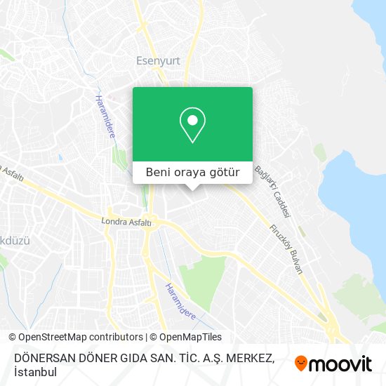DÖNERSAN DÖNER GIDA SAN. TİC. A.Ş. MERKEZ harita