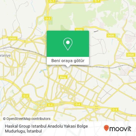 Haskal Group Istanbul Anadolu Yakasi Bolge Mudurlugu harita