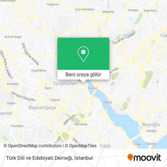 Türk Dili ve Edebiyatı Derneği harita