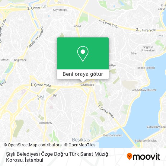 Şişli Belediyesi Özge Doğru Türk Sanat Müziği Korosu harita