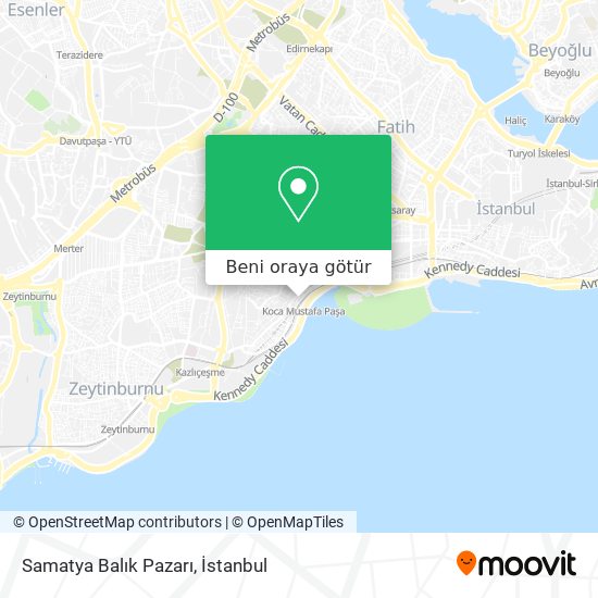 Samatya Balık Pazarı harita