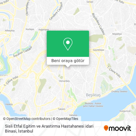 Sisli Etfal Egitim ve Arastirma Hastahanesi idari Binasi harita