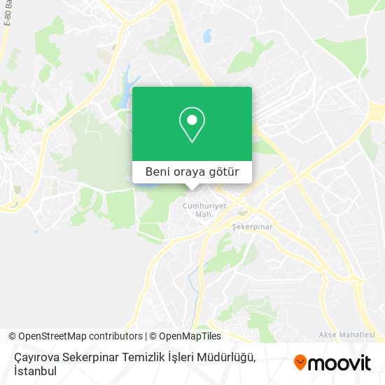 Çayırova Sekerpinar Temizlik İşleri Müdürlüğü harita