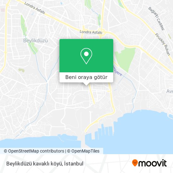 Beylikdüzü kavaklı köyü harita