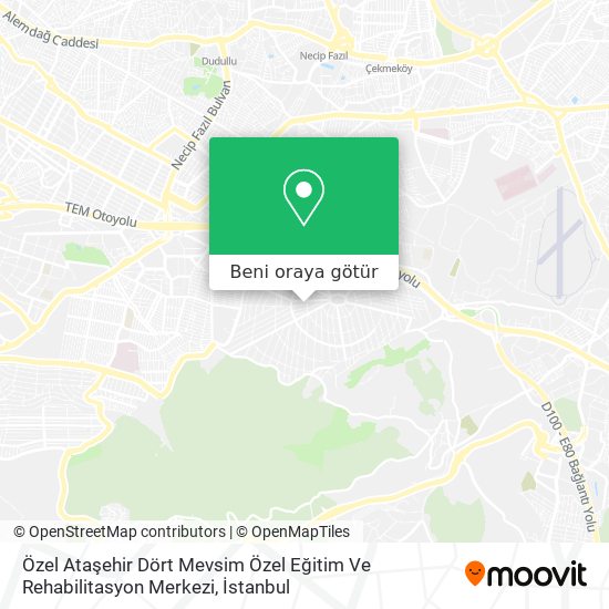 Özel Ataşehir Dört Mevsim Özel Eğitim Ve Rehabilitasyon Merkezi harita