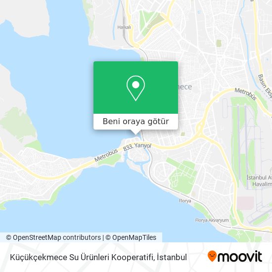 Küçükçekmece Su Ürünleri Kooperatifi harita