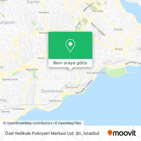Özel Yedikule Psikiyatri Merkezi Ltd. Şti. harita