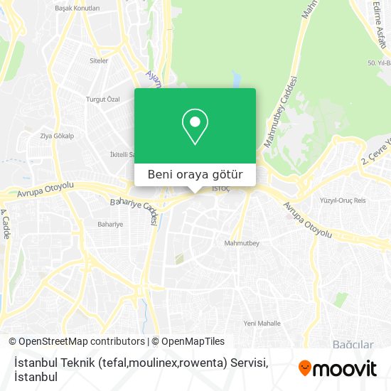 İstanbul Teknik (tefal,moulinex,rowenta) Servisi harita