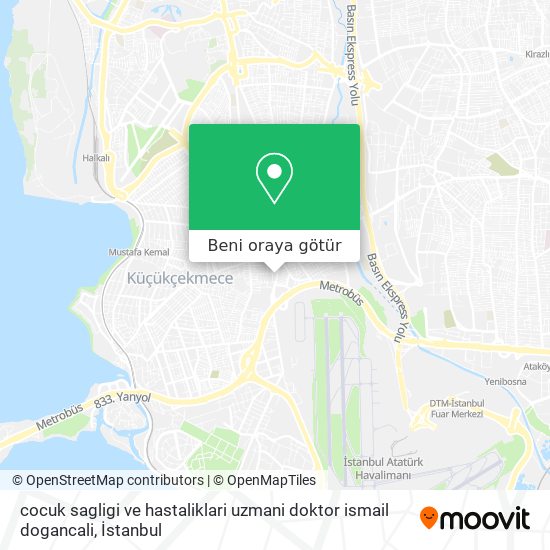 cocuk sagligi ve hastaliklari uzmani doktor ismail dogancali harita