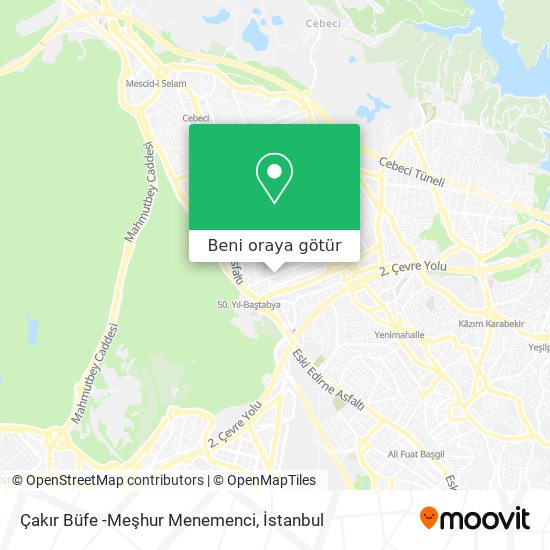 Çakır Büfe -Meşhur Menemenci harita