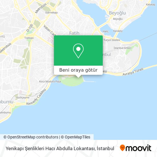 Yenikapı Şenlikleri Hacı Abdulla Lokantası harita