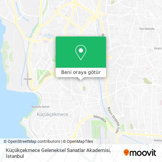 Küçükçekmece Geleneksel Sanatlar Akademisi harita