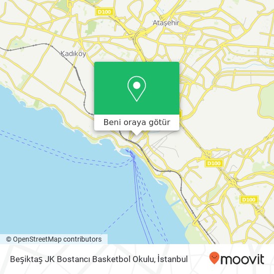 Beşiktaş JK Bostancı Basketbol Okulu harita