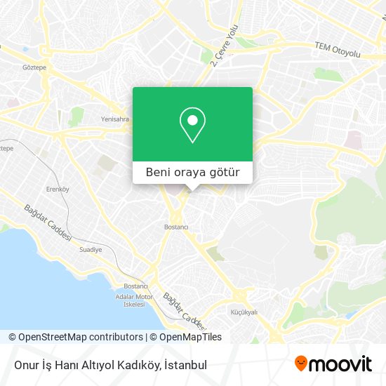 Onur İş Hanı Altıyol Kadıköy harita