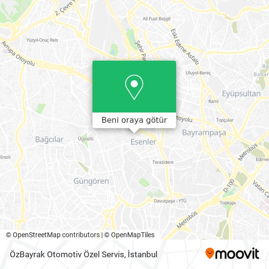 ÖzBayrak Otomotiv Özel Servis harita