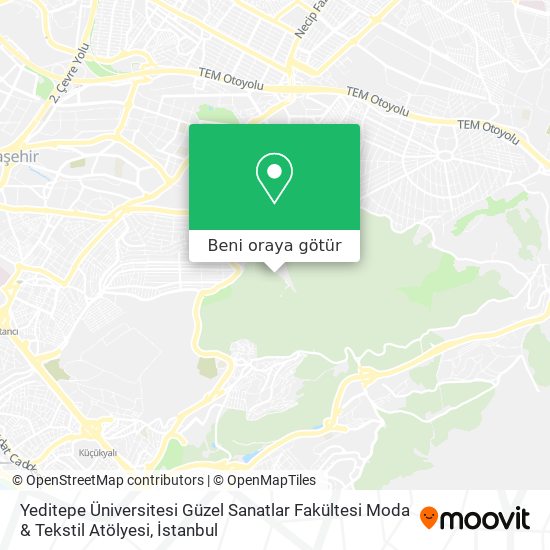 Yeditepe Üniversitesi Güzel Sanatlar Fakültesi Moda & Tekstil Atölyesi harita