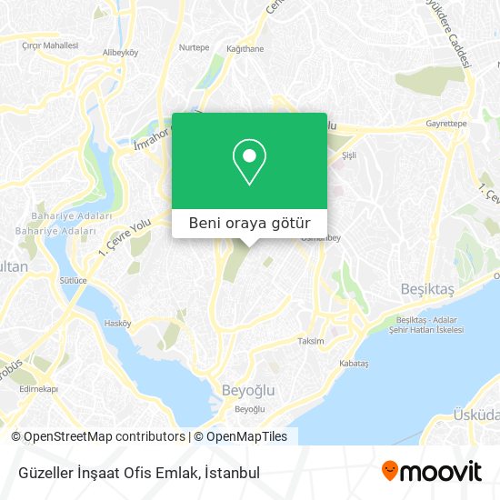 Güzeller İnşaat Ofis Emlak harita