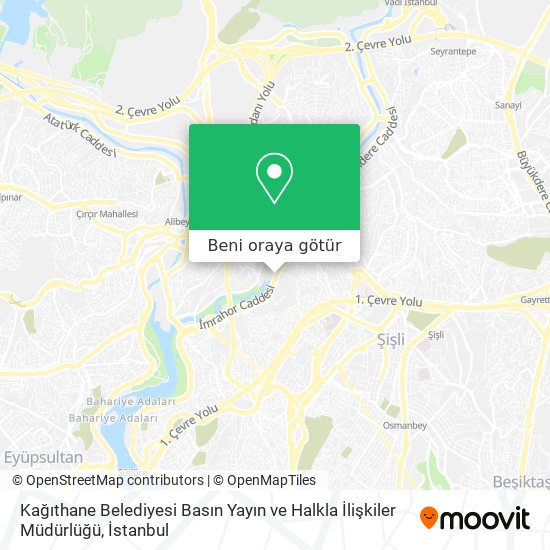 Kağıthane Belediyesi Basın Yayın ve Halkla İlişkiler Müdürlüğü harita