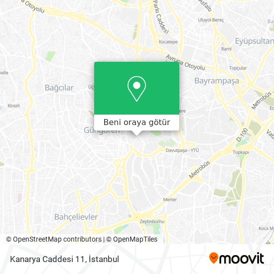 Kanarya Caddesi 11 harita