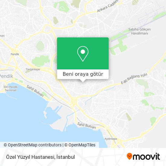 Özel Yüzyıl Hastanesi harita