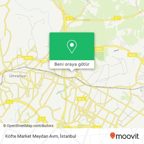 Köfte Market Meydan Avm harita