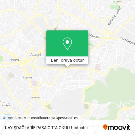 KAYIŞDAĞI ARİF PAŞA ORTA OKULU harita