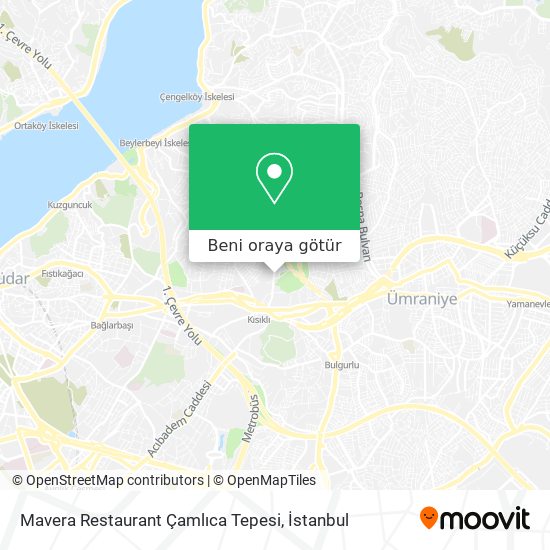 Mavera Restaurant Çamlıca Tepesi harita