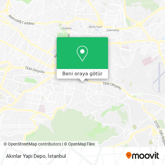 Akınlar Yapı Depo harita