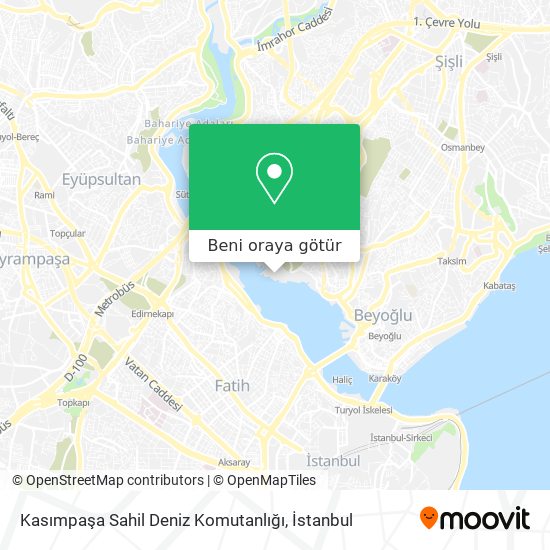 Kasımpaşa Sahil Deniz Komutanlığı harita