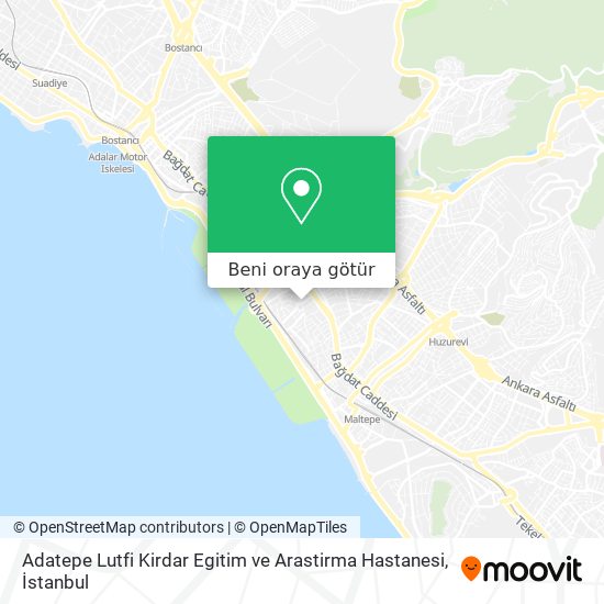 Adatepe Lutfi Kirdar Egitim ve Arastirma Hastanesi harita