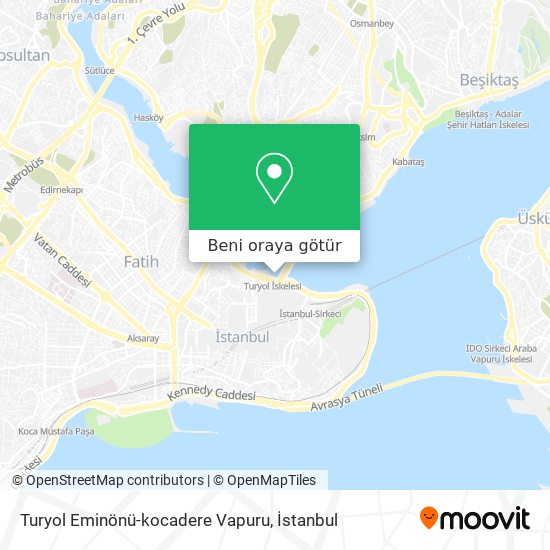 Turyol Eminönü-kocadere Vapuru harita